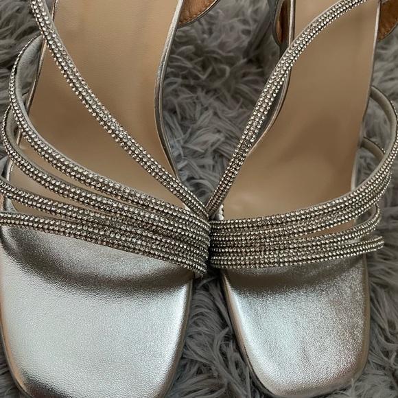 Elegant Silver Strappy Heels - Picture 9 of 10